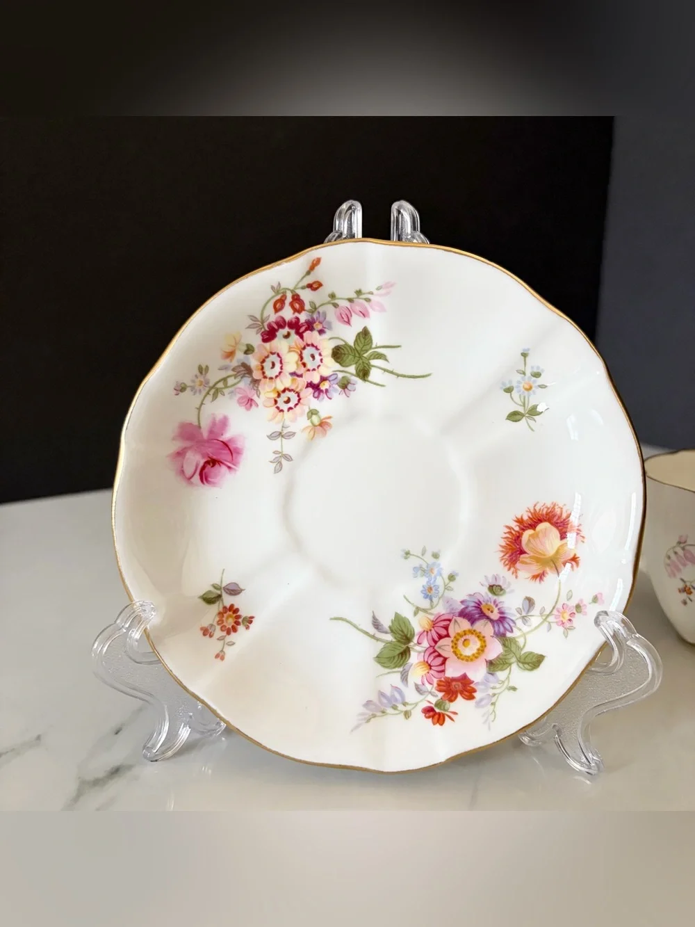 Derby Posies Cup & Saucer by Royal Crown Derby